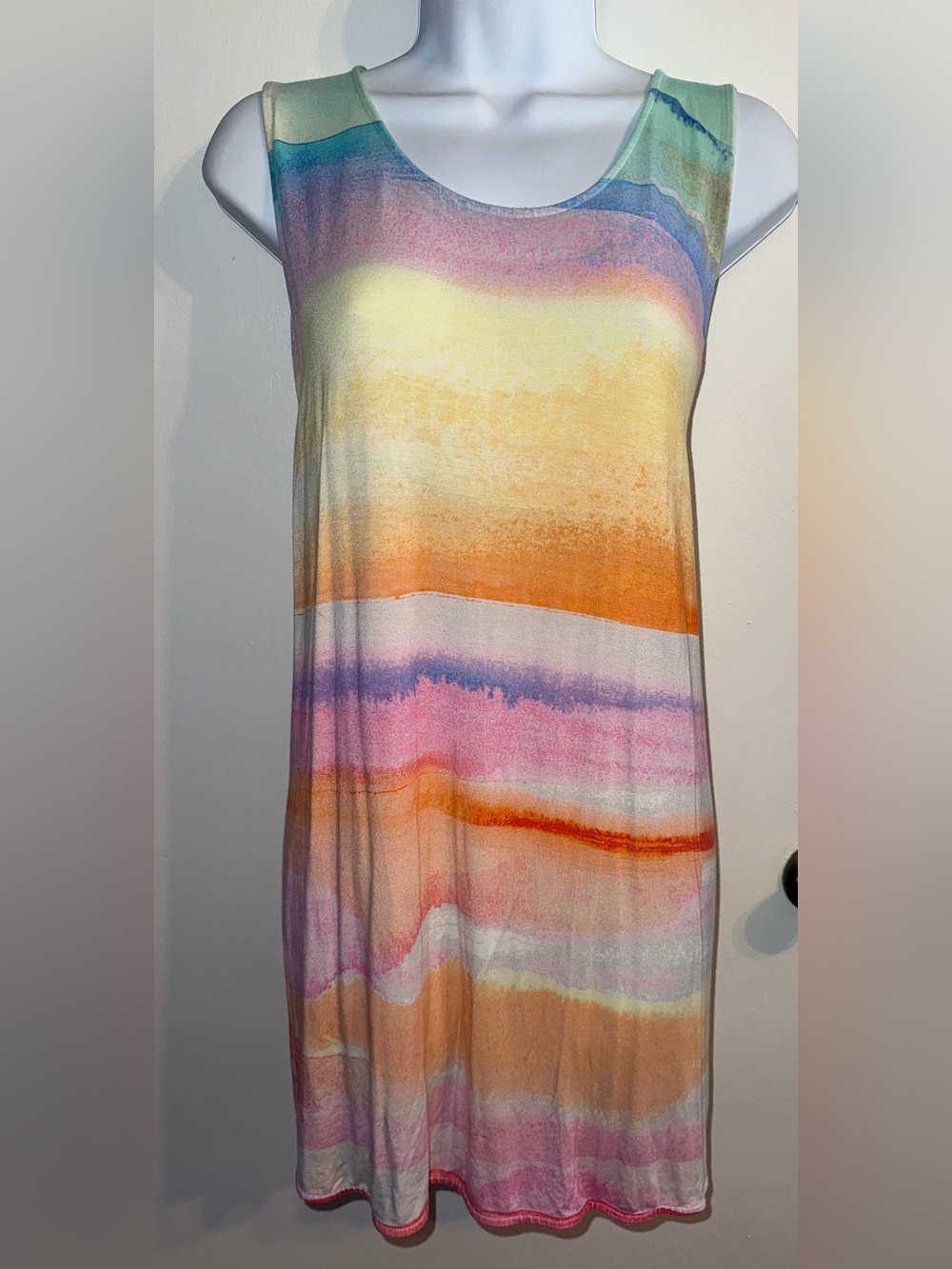 Mara Hoffman Multicolor Watercolor Stripe Dress